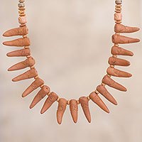 Ceramic beaded necklace,