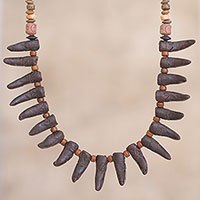 Ceramic beaded necklace,