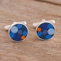Sterling silver cufflinks,