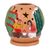 Ceramic tealight candleholder, 'Nativity Amid the Cactus' - Ceramic Christmas Nativity Scene Tealight Candleholder (image 2a) thumbail
