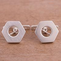 Sterling silver cufflinks,