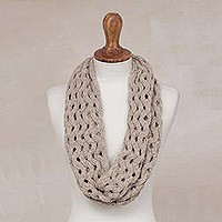 Alpaca blend infinity scarf,