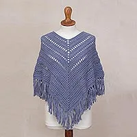 Alpaca blend poncho,