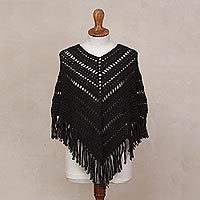 Alpaca blend poncho,