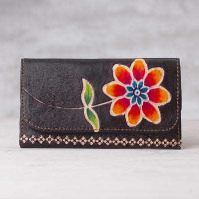 Leather wallet, Flower of the Earth