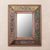 Reverse-painted glass wall mirror, 'Colonial Reflection' - Colonial Reverse-Painted Glass Wall Mirror from Peru thumbail