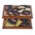 Reverse-painted glass decorative box, 'Butterfly Daydream' - Square Reverse-Painted Glass Decorative Box from Peru (image 2c) thumbail
