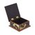 Reverse-painted glass decorative box, 'Butterfly Daydream' - Square Reverse-Painted Glass Decorative Box from Peru (image 2d) thumbail