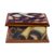 Reverse-painted glass decorative box, 'Butterfly Daydream' - Square Reverse-Painted Glass Decorative Box from Peru (image 2e) thumbail