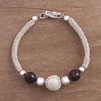 Agate pendant bracelet,