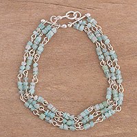 Amazonite link bracelet,