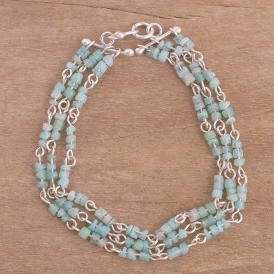 Amazonite link bracelet, Jungle Road