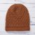Alpaca blend hat, 'Sweet Spirals in Pumpkin' - Hand-Crocheted Alpaca Blend Hat in Pumpkin from Peru (image 2) thumbail