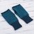100% alpaca fingerless mitts, 'Turquoise Anta Wara' - 100% Alpaca Fingerless Gloves in Turquoise from Peru (image 2b) thumbail