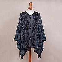 Alpaca blend poncho,