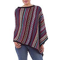 100% alpaca poncho,