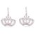 Sterling silver filigree dangle earrings, 'Princess Tiara' - Handcrafted Sterling Silver Filigree Crown Dangle Earrings (image 2a) thumbail