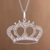 Sterling silver filigree pendant necklace, 'Princess Tiara' - Handcrafted Sterling Silver Filigree Crown Pendant Necklace thumbail