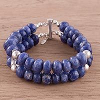 Sodalite beaded bracelet,