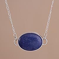 Sodalite pendant necklace,