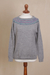 100% baby alpaca sweater, 'Weekend Delight' - Grey 100% Baby Alpaca Pullover Sweater from Peru (image 2d) thumbail