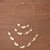 Gold plated pendant necklace, 'Princess of Gold Drops' - Three-Tiered Gold Plated Link Necklace from Peru thumbail