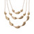 Gold plated pendant necklace, 'Princess of Gold Drops' - Three-Tiered Gold Plated Link Necklace from Peru (image 2a) thumbail