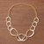 Gold plated link necklace, 'Golden Modernity' - Gold Plated Modern Link Necklace from Peru thumbail