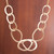 Gold plated link necklace, 'Golden Modernity' - Gold Plated Modern Link Necklace from Peru (image 2b) thumbail