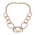 Gold plated link necklace, 'Golden Modernity' - Gold Plated Modern Link Necklace from Peru (image 2d) thumbail