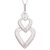 Sterling silver filigree pendant necklace, 'Cascading Love' - Sterling Silver Filigree Triple Heart Pendant Necklace (image 2c) thumbail