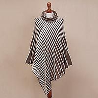 100% baby alpaca poncho,