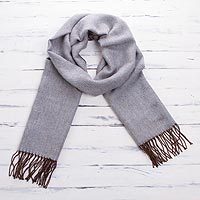 Baby alpaca blend scarf,