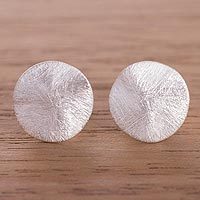 Sterling silver stud earrings,