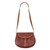 Leather sling, 'Fairy Dance' - Handcrafted Colonial Leather Sling Handbag from Peru thumbail