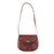 Leather sling, 'Lovely Tulips' - Adjustable Floral Leather Sling Handbag from Peru thumbail