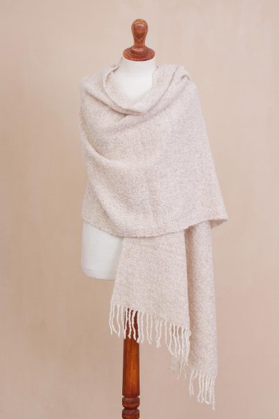 Alpaca blend shawl, Soft Surround