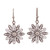 Sterling silver filigree dangle earrings, 'Starburst Flower in Antique' - Oxidized Sterling Silver Filigree Flower Dangle Earrings (image 2a) thumbail