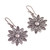 Sterling silver filigree dangle earrings, 'Starburst Flower in Antique' - Oxidized Sterling Silver Filigree Flower Dangle Earrings (image 2c) thumbail