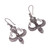 Sterling silver filigree dangle earrings, 'Elaborate Cross in Antique' - Oxidized Sterling Silver Filigree Cross Dangle Earrings (image 2d) thumbail