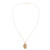 Gold-plated sterling silver filigree locket necklace, 'Shining Fantasy' - 21k Gold Plated Silver Filigree Locket Necklace from Peru (image 2e) thumbail