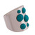 Chrysocolla cocktail ring, 'Dramatic Intrigue' - Chrysocolla and Sterling Silver Cocktail Ring from Peru (image 2c) thumbail