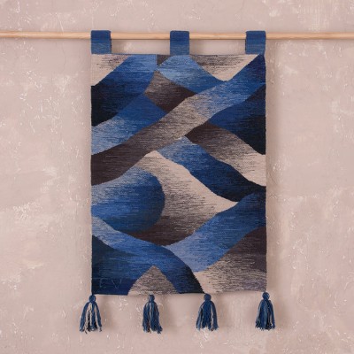 Wool tapestry, Waves in Motion