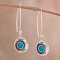 Chrysocolla dangle earrings,