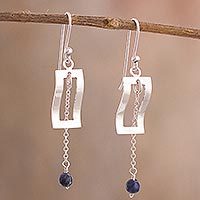 Sodalite dangle earrings,