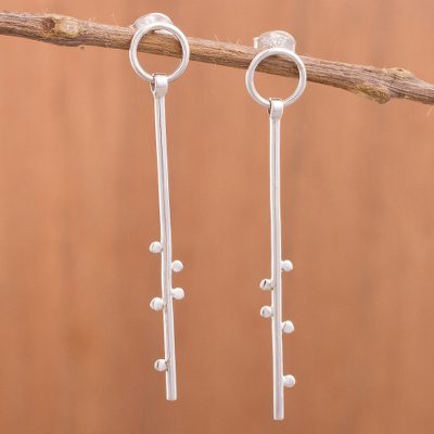 Sterling silver dangle earrings, Quinoa Field