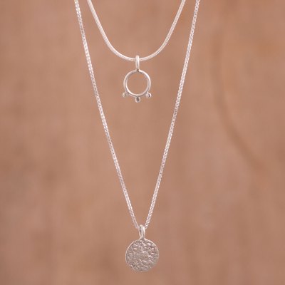 Sterling silver pendant necklace, Ancestral Quinoa