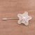 Cultured pearl filigree filigree stickpin, 'Glowing Daisy' - Floral Cultured Pearl Filigree Stickpin from Peru thumbail