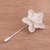 Cultured pearl filigree filigree stickpin, 'Glowing Daisy' - Floral Cultured Pearl Filigree Stickpin from Peru (image 2b) thumbail