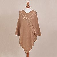 Alpaca blend poncho,